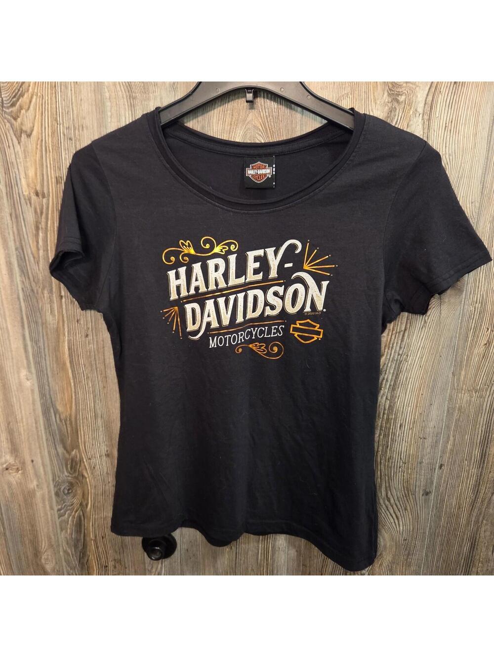 Harley Davidson Motorcycles Women's T-shirt Size Med - Defiance HD Omaha NE